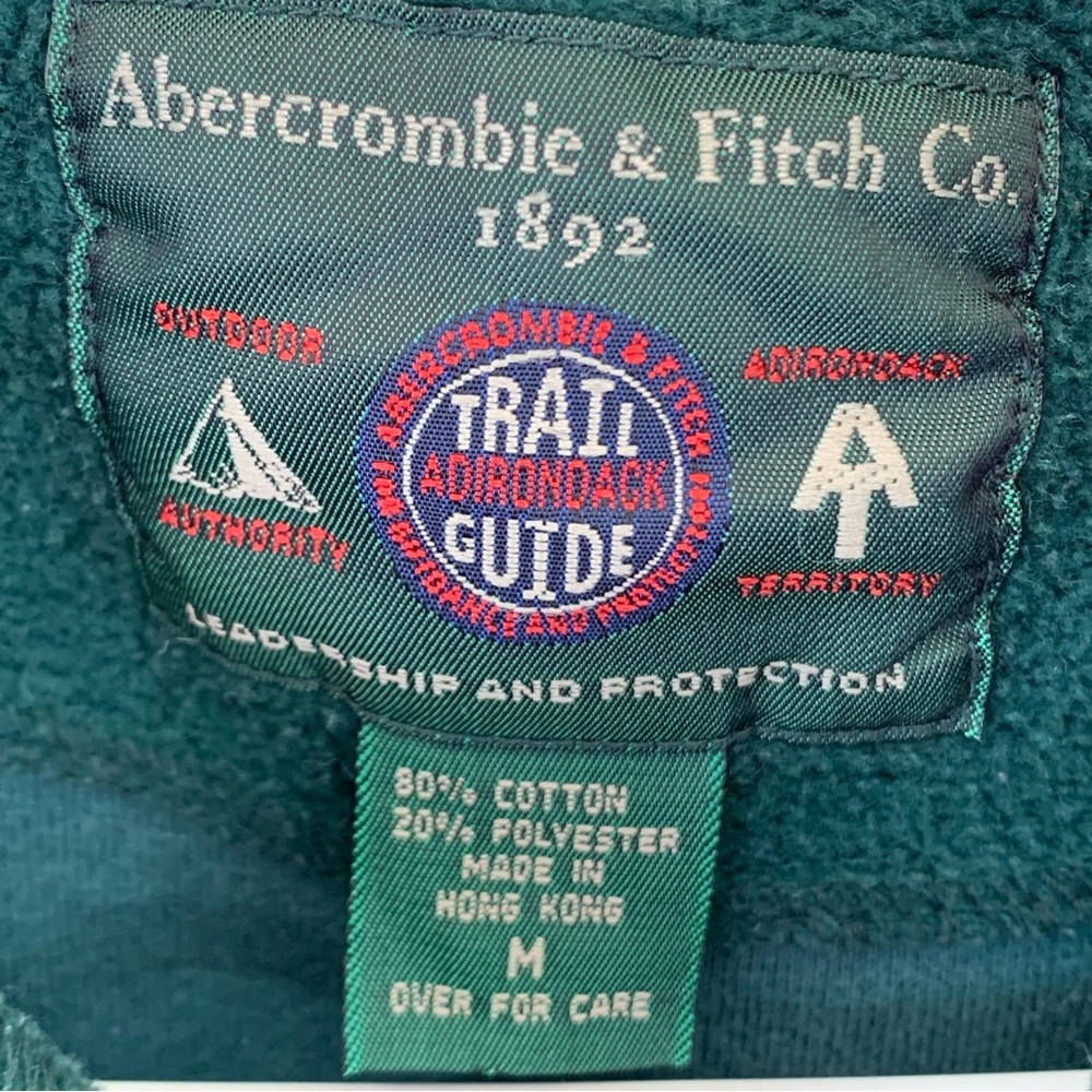 Vintage Abercrombie & Fitch Button Up Fleece Shacket Shirt Jacket 80s 90s Size M - Picture 5 of 9